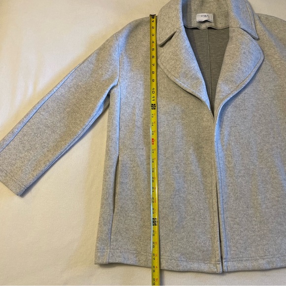 Zara Oversized Light Grey Coat Jacket Open Front - Picture 11 of 13